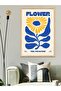 Yellow Floral Flower Written One-Piece Wooden Framed Painting - 4