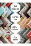 100% Cotton Satin Fabric – 60 Pieces 20X20 Cm, New Year and Winter Themed Patterns, for Patchwork
