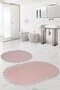 Venus Powder 2-Piece Lacy Bath Mat Set Dowry Toilet Set
