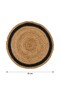Lcw Home Brown Round Color Block Jute American Service 35X35 cm - 4