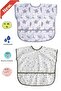 Liquid-Proof Set of 2 Baby Bibs 0-36 Months Sleeveless Liquid-Proof Bib
