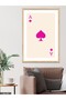 Ace of Spades - Pink One Piece Wooden Framed Painting