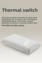 Heat Controlled Termoswitch Orthopedic Flat Long Size Visco Pillow [2 Pieces] (Medium Soft) - 3