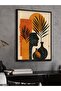 Abstract Bohemian One Piece Black Wooden Framed Painting - 3
