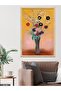 Flower Bouquet in a Vase Single Piece Wooden Framed Painting