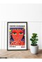 Yayoi Kusama Red Spotted Portrait One Piece Black Wooden Framed Painting - 2