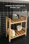 Natural Wood 2-Tier Bathroom Shelf, Countertop Organizer, Towel & Cosmetic Organizer Shelf - 4