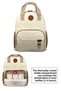 Mommy Bag Baby Care Women's Shoulder Bag + Popi Mother Women's Backpack Thermos Bag Gift-Beige - 2