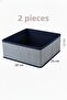 Set of 2 Closet and Drawer Organizer Organizer Box, Fabric Box 28X28X13 cm - 2