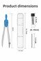 Colorful Metal Compass 1 Piece Technical Drawing Compass Math Geometry Compass with Spare Tips Plastic Boxed - 2