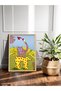 Illustration of an Animal with a Yellow Background, One-Piece Wooden Framed Painting - 2