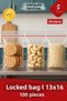 13X16Cm 100-Pack Refrigerator Ziplock Bags Freezer Treat Bags Snack Invitation Henna Gift Bags