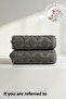 2-Pack Arya Anthracite Hand Towels - 50X90 Cm, 220 Gr, 100% Cotton, Spa and Hotel Towels