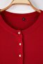Wardrobe Essentials Kırmızı Düğme Detaylı Pamuklu Basic Triko Hırka TBBAW26AV00042 - 6