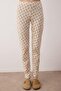 Ekru-Kahverengi %100 Pamuklu Ayıcıklı Kurdeleli Fitilli/Pointel Örme Pijama Takımı THMAW26PT00070 - 3