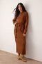 Brown More Sustainable Polo Neck Knitwear Dress Tctaw26Eb00050 - 2