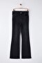 Antrasit Yüksek Bel Comfort/Esnek İspanyol Paça Flare Jeans TWOAW26JE00095 - 5