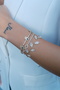 Sparkling Leaf Bracelet with Stones - 2