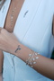 Sparkling Leaf Bracelet with Stones - 5