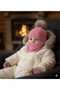 Pink Color Gift Hand Knitted Baby Beanie with Pompom Neck Collar 0 - 1 Years Old - 2