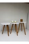 38-41-44 cm Light Oak Wood Coffee Table Furniture Leg Conical 9 Pieces (Including Apparatus and Screws) - 5