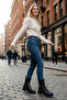 Size 35&42 Genuine Leather Women's Long Boots with Zipper Non-Slip Tan - 5