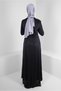 SILVERY DRAPE DETAILED EVENING DRESS 50321 - 3