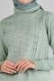 POMPON DETAILED THROAT KNIT TUNIC 43182 - 4