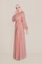 Glossy Fabric Belt Dress 40736 - 2