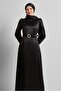 Belted Satin Dress 45551 - 3