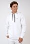Light Gray Regular Fit Cotton Hooded Sweatshirt