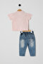 U.S. Polo Assn Baby Girl Orange Set - 3