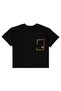Striped Oversized T-Shirt for 6-9 Years Old - Black