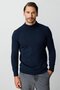 Navy Blue Modern Fit Slim Fit Half Fisherman Plain Long Sleeve Knitwear