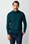 Petrol Modern Fit Slim Fit Half Fisherman Plain Long Sleeve Knitwear