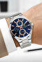 Exclusive Men's Watch Wristwatch Functions Active Silver Color Steel Band Zmdk1157 - 2