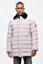 Stone Fur Collar Water Repellent Thermostatic Wide Cut Puffer Long Coat - 6