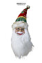 Christmas Ornament Embroidered Santa Claus Head with Hat Green Red 45 cm - 4