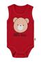 Little Bear Printed 1-36 Months Snap Fastener Bodysuit - Red 9-12 Months