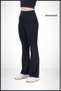 Women's Flare Leg Leggings Navy Blue Double Pocket High Waist Recovery Dark Blue Bootcut105303 - 5