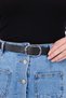 Silver Buckle Belted Women's Belt Trouser Belt Shirt Belt Coat Belt - 4