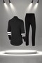 Plus Size Women's Black New Supra Combed Cotton Breathable Stylish Tracksuit Set (4Xl-10Xl) - 4