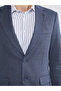 Navy Blue Slim Fit Men's Suit Jacket - 3
