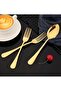 24-Piece Stainless Steel Cutlery Set Gold Finish - 3