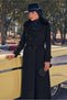 Belted Fur Detail Coat 90439