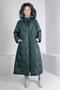 Plus Size Puffer Coat with Fur Hood 90333