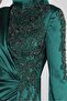 CROWACE COLLAR Rhinestone SATIN EVENING DRESS 50358 - 4