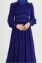 STONE DETAILED CHIFFON GOWN 50221 - 4