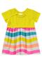 Wave Antique Line Emp. Printed-Embroidered 6-18 Months Dress - Yellow 6-9 Months - 2