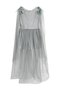 Shawl Sleeves Evening Dress for Ages 6-14 - Green - 2